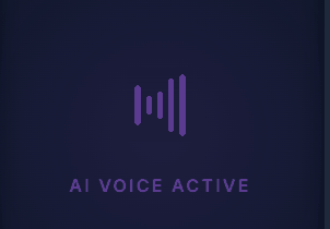 AI voice agent live call with an animated audio waveform